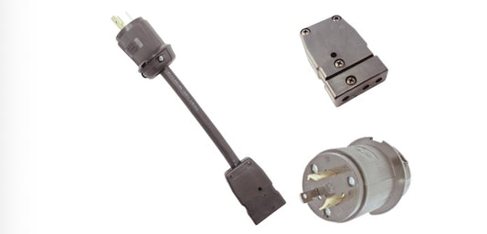 AD20FC/2311, L5-20 Male Twistlock To 20A Female Stage Pin Adapter 1'