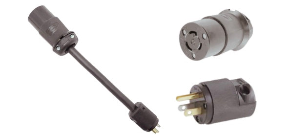 AD2313/5266, 15A Male Edison plug to L5 20A Female Twistlock Connector