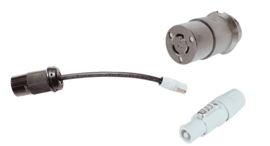 AD2313/POWERGREY, L5-20R, 20A, 125V Twist Lock Female  to PowerCON Grey type, Lockable, Power-out.